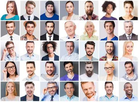 Photos of diverse people
